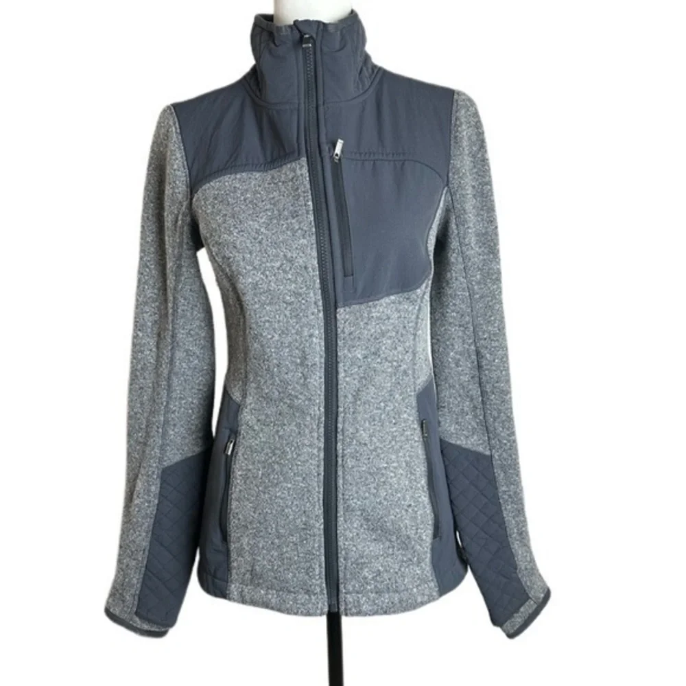 Athleta Truckee Grey & Grey Heathered Jacket‎